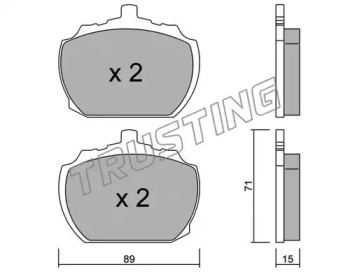 Комплект тормозных колодок 694.0 TRUSTING