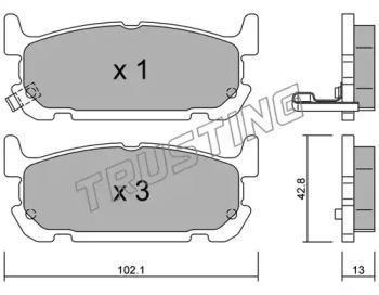 Комплект тормозных колодок 750.0 TRUSTING