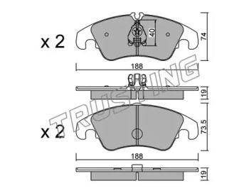 Комплект тормозных колодок 791.6 TRUSTING