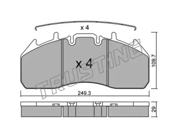 Комплект тормозных колодок 825.0 TRUSTING