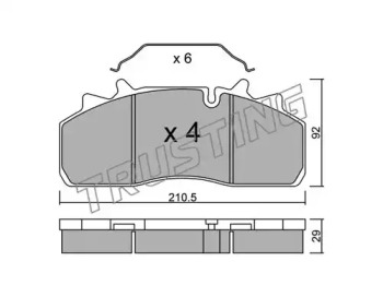 Комплект тормозных колодок 947.0 TRUSTING