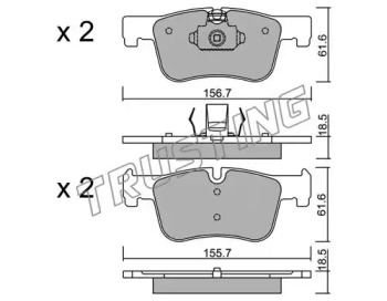 Комплект тормозных колодок 976.0 TRUSTING