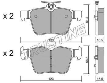 Комплект тормозных колодок 997.0 TRUSTING