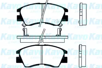 Комплект тормозных колодок BP-5506 KAVO PARTS