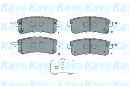 Комплект тормозных колодок BP-6628 KAVO PARTS