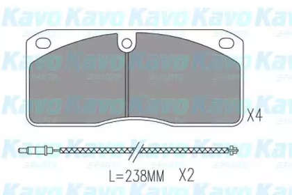 Комплект тормозных колодок BP-6640 KAVO PARTS