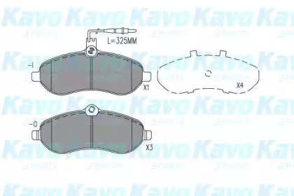 Комплект тормозных колодок BP-9162 KAVO PARTS