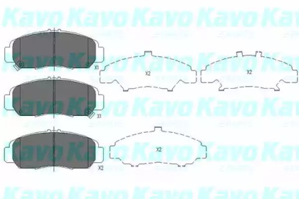 Комплект тормозных колодок KBP-2047 KAVO PARTS