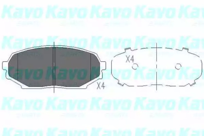 Комплект тормозных колодок KBP-3509 KAVO PARTS