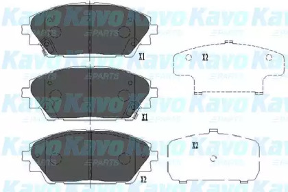 Комплект тормозных колодок KBP-4571 KAVO PARTS