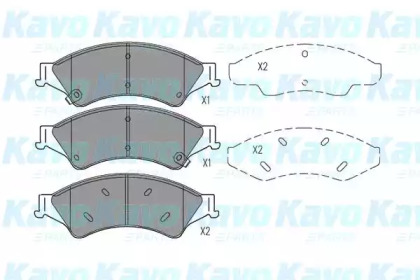 Комплект тормозных колодок KBP-4574 KAVO PARTS