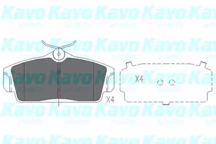 Комплект тормозных колодок KBP-6509 KAVO PARTS