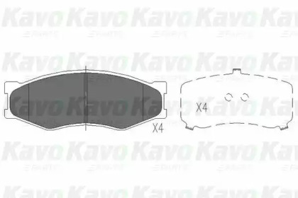 Комплект тормозных колодок KBP-6522 KAVO PARTS