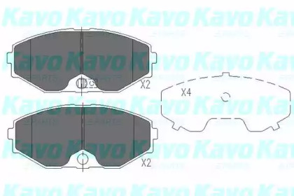 Комплект тормозных колодок KBP-6553 KAVO PARTS