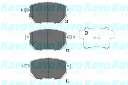 Комплект тормозных колодок KBP-6573 KAVO PARTS