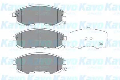 Комплект тормозных колодок KBP-6596 KAVO PARTS