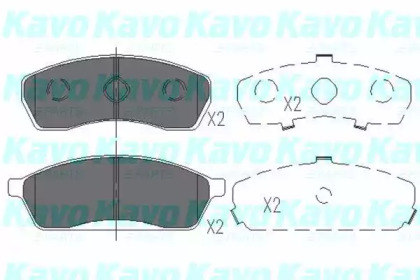 Комплект тормозных колодок KBP-8014 KAVO PARTS