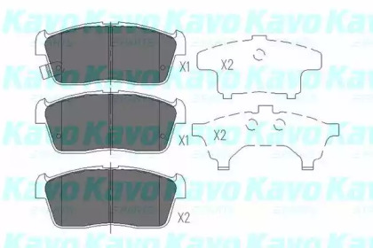 Комплект тормозных колодок KBP-8507 KAVO PARTS