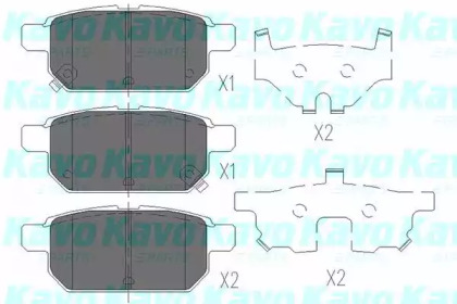 Комплект тормозных колодок KBP-8526 KAVO PARTS