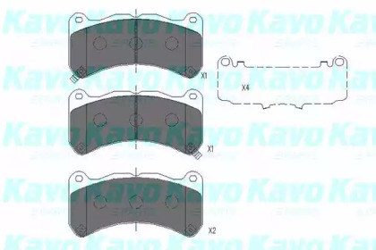 Комплект тормозных колодок KBP-9113 KAVO PARTS