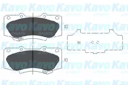 Комплект тормозных колодок KBP-9133 KAVO PARTS