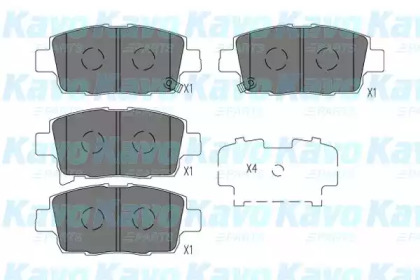 Комплект тормозных колодок KBP-9134 KAVO PARTS