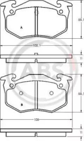 Комплект тормозных колодок 36580 A.B.S.