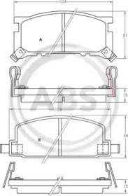 Комплект тормозных колодок 36584 A.B.S.