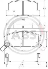 Комплект тормозных колодок 36605 A.B.S.