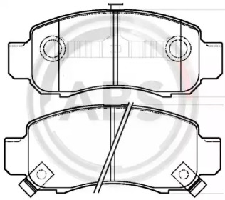 Комплект тормозных колодок 37314 A.B.S.