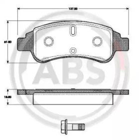 Комплект тормозных колодок 37476 A.B.S.