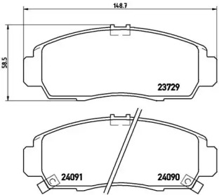 Комплект тормозных колодок P28034 A.B.S.