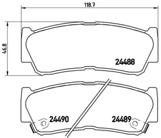 Комплект тормозных колодок P30037 A.B.S.