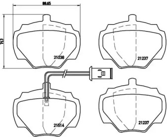 Комплект тормозных колодок P44003 A.B.S.