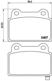 Комплект тормозных колодок P54052 A.B.S.