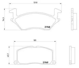 Комплект тормозных колодок P83022 A.B.S.