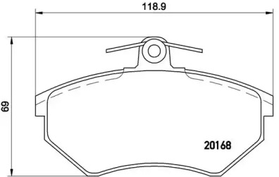 Комплект тормозных колодок P 85 011 A.B.S.