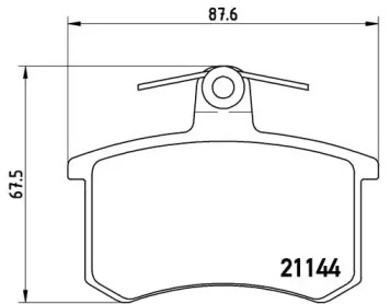 Комплект тормозных колодок P85013 A.B.S.