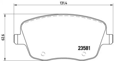 Комплект тормозных колодок P85057 A.B.S.