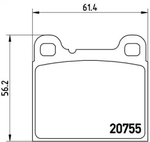 Комплект тормозных колодок P86002 A.B.S.