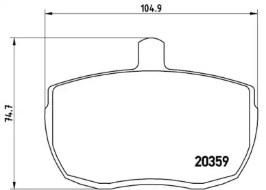 Комплект тормозных колодок PA6001 A.B.S.