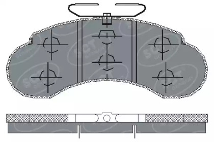 Комплект тормозных колодок SP 155 PR SCT Germany