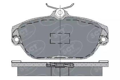 Комплект тормозных колодок SP 201 PR SCT Germany