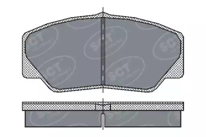 Комплект тормозных колодок SP 206 PR SCT Germany