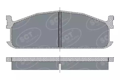 Комплект тормозных колодок SP 219 PR SCT Germany