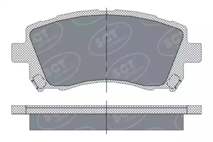 Комплект тормозных колодок SP 258 PR SCT Germany