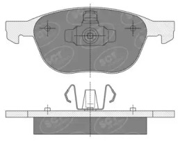 Комплект тормозных колодок SP 358 PR SCT Germany