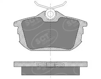 Комплект тормозных колодок SP 608 PR SCT Germany