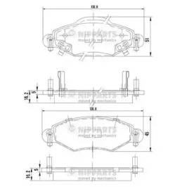 Комплект тормозных колодок J3602113 NIPPARTS