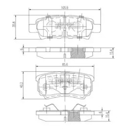 Комплект тормозных колодок J3615014 NIPPARTS